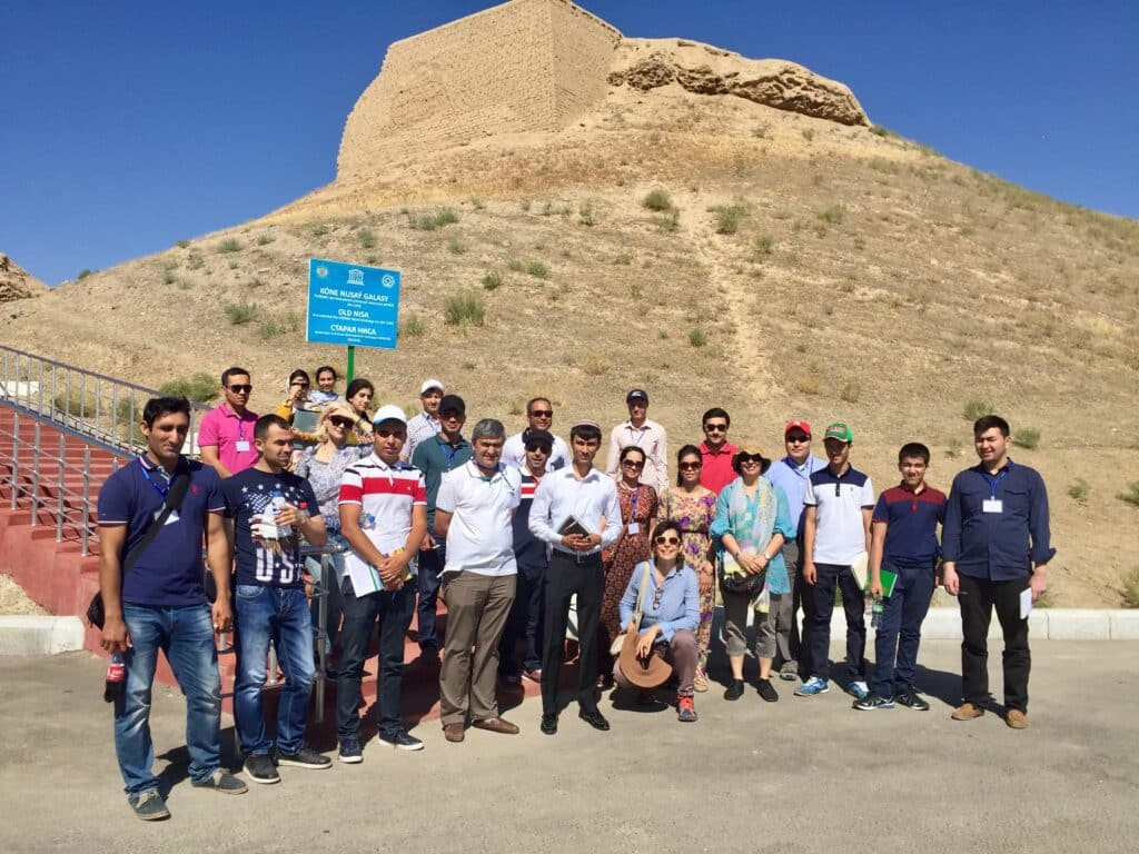 Participants of a Silk Road Heritage Guide training in Turkmenistan, 2017
