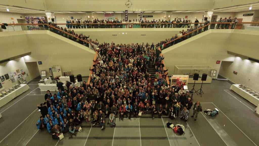 Tourist guides from around the world at the networking evening of the 2026 Convention in Fukuoka