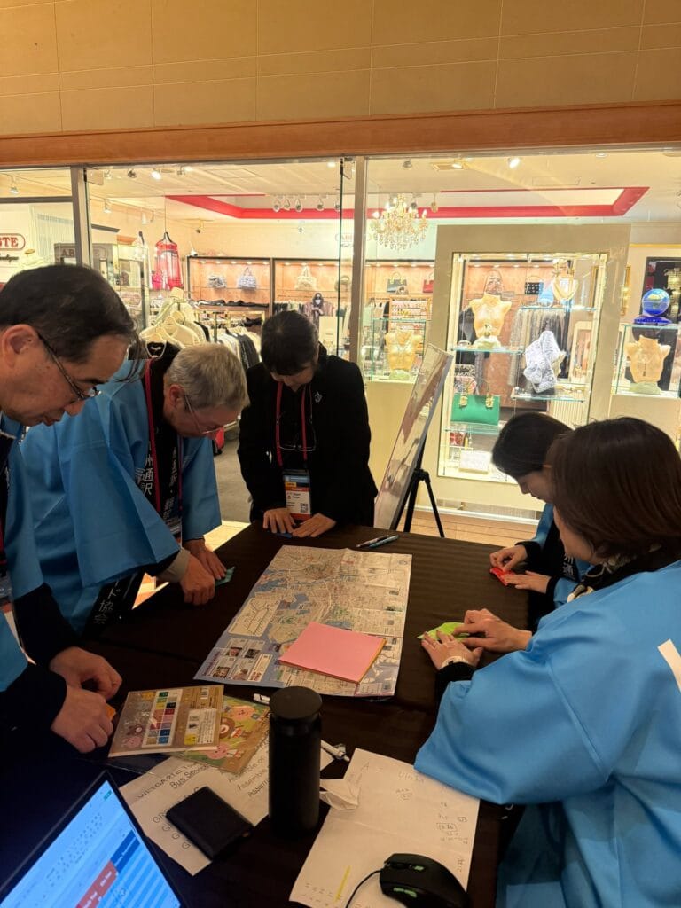 Tourist guides on an orientation walk during the 2026 Convention in Fukuoka