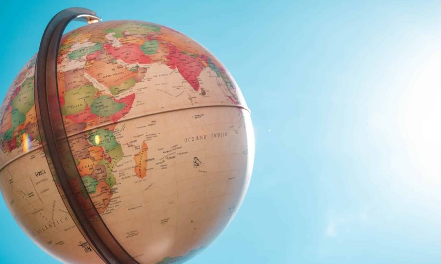 white and red globe under blue sky during daytime